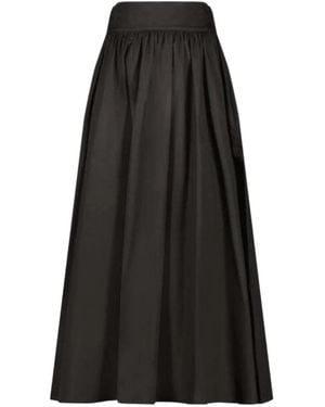 MARCELLA Raven Elasticated-Waistband Maxi Skirt - Black