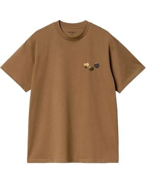 Carhartt T-Shirt Met Grafische Print - Bruin
