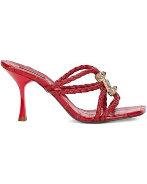 Roberto Cavalli ビジュートリム サンダル - レッド