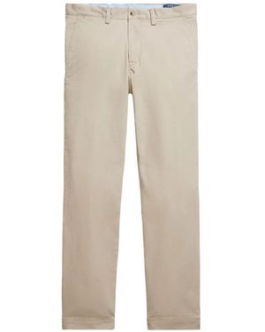 Polo Ralph Lauren Logo-Embroidered Chino Trousers - Natural