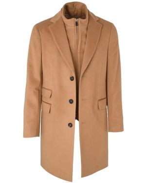 Pal Zileri Layered Single-Breasted Coat - Natural