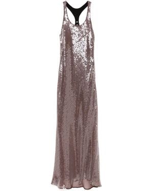 Monse Abito Con Paillettes E Inserto - Viola
