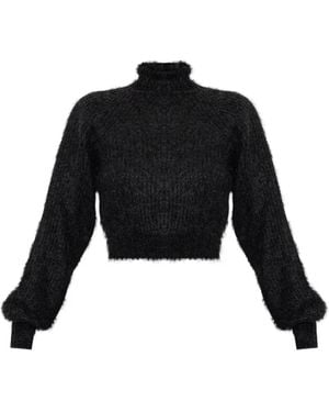 Max Mara Mélange Mohair Yarn Jumper - Black