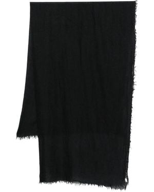 Rick Owens Frayed-edge Scarf - ブラック