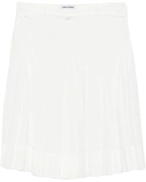 Low Classic Falda Midi Plisada - Blanco