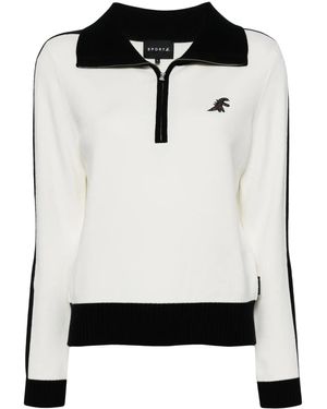 SPORT b. by agnès b. テープディテール ニットトップ - ホワイト