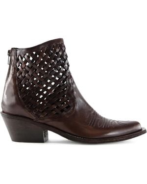 Notabene 50Mm Lynx Braided Ankle Boots - Brown