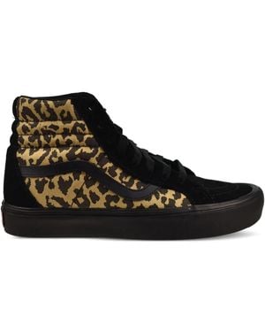 Vans Sk8-Hi Reissue Leopard-Print Sneakers - Black