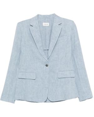 P.A.R.O.S.H. Notched-Lapel Single-Breasted Blazer - Blue