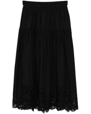 Bambah Rowan Eyelet Skirt - Black