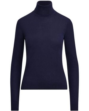 Ralph Lauren Kaschmirpullover Mit Stehkragen - Blau