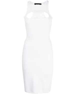DSquared² Cut-Out Knitted Dress - White