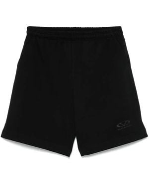 Vetements Logo-Print Shorts - Black