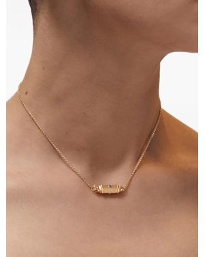 Marie Lichtenberg Micro Coco Sapphire Locket Necklace - Brown