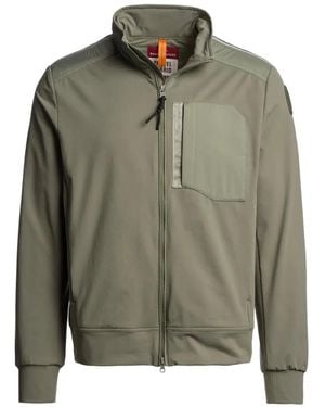 Parajumpers Douglas Quilted-Panel Zip-Up Sweatshirt - Green
