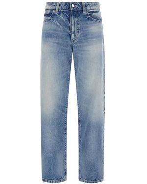 ICON DENIM Faded Straight-Leg Jeans - Blue