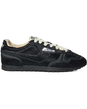 Autry Pony Fur-Effect Sneakers - Black