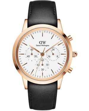 Daniel Wellington Iconic Chronograph Sheffield Rg 42Mm Watch - White