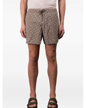Moorer Badeshorts Mit Geometrischem Print - Natur