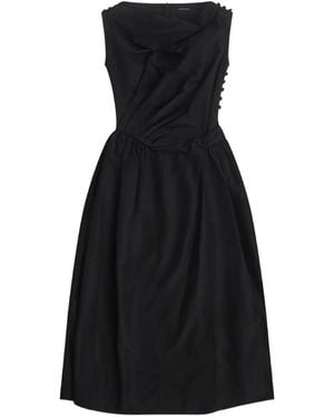 Simone Rocha Draped Midi Dress - Black