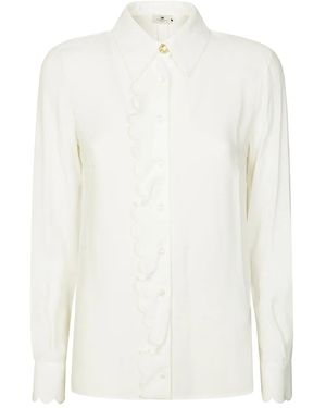 Elisabetta Franchi Ruffled Shirt - White