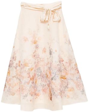 Zimmermann Midirock Mit Blumenprint - Natur