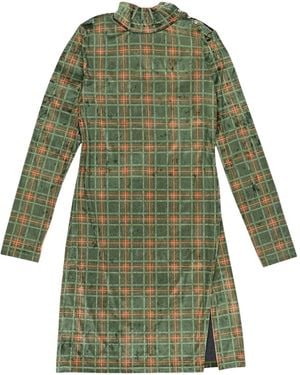 CALLIPYGIAN Robe Courte À Motif Tartan - Vert
