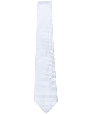 Emporio Armani Textured Tie - White