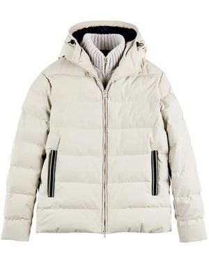 Fay Kapuzenjacke mit Reißverschluss - Natur