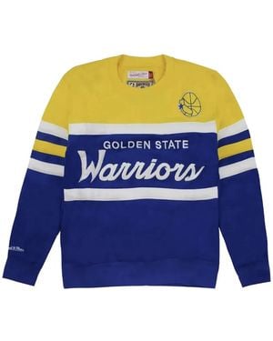 Mitchell & Ness X Nba Golden State Warriors Head Coach Sweatshirt - Blue
