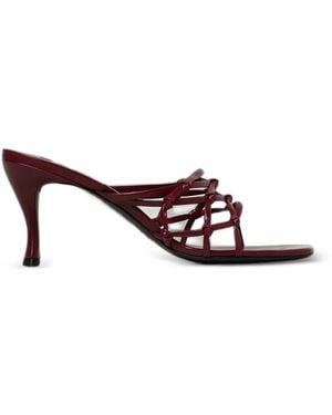 BY FAR Malaya Sour Knotted Leather Sandals - White