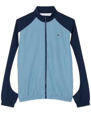 Lacoste Logo-Appliqué Colour-Block Tracksuit - Blue