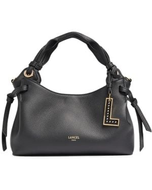Lancel Swann Grained Leather Tote Bag - Black