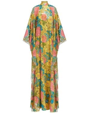 Taller Marmo Robe-Caftan Grand Graham À Fleurs - Metallic