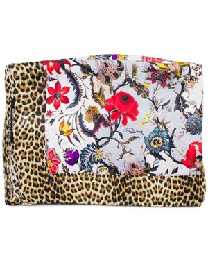 Roberto Cavalli Floral-Print Scarf - Red