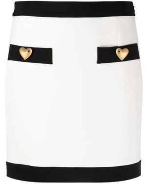 Moschino Button-Detailed Fitted Skirt - Black