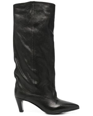 Bruno Premi Pointed-Toe Slouchy Boots - Black