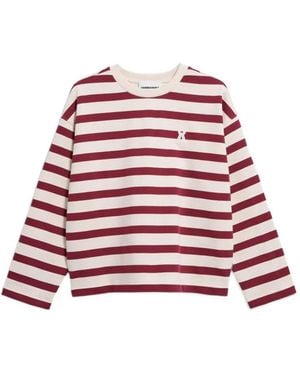 ARMEDANGELS Sweat Iconic Å Frankaa À Rayures - Red
