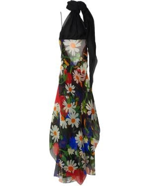 Burberry Floral-Print Maxi Dress - Black
