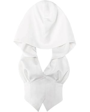 Vestiaire d'un Oiseau Libre Corsage Mit Kapuze - Weiß