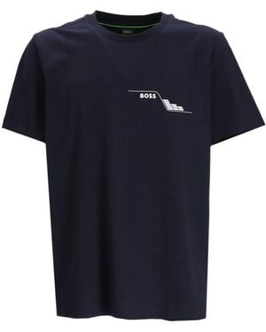 BOSS T-Shirt Con Stampa - Blu