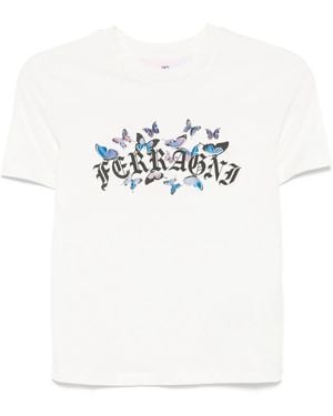 Chiara Ferragni Gothic Butterflies T-Shirt - White