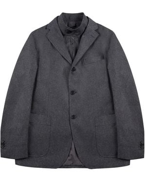 Incotex Removable-Panel Flannel Jacket - Gray