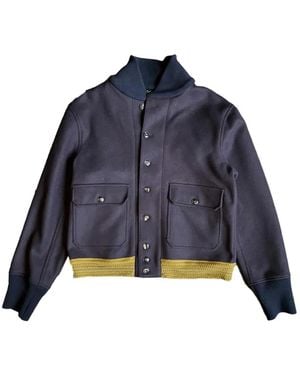 Fortela Regan Flap-Pocket Bomber Jacket - Blue