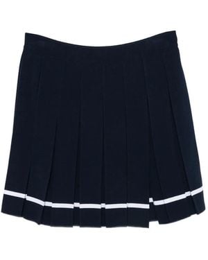 Iceberg Pleated Striped Mini Skirt - Blue