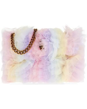 Kurt Geiger Mini Kensington Chain-Strap Ruffled Shoulder Bag - Pink