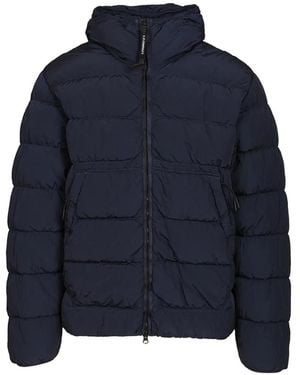 C.P. Company Chrome-R Goggle Hooded Jacket - Blue