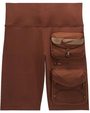 Nike Logo-Detail Short - Brown