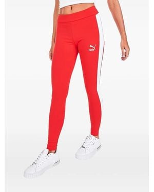 PUMA Iconic T7 Logo Leggings - Red