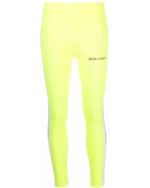 Palm Angels Side Stripe Logo leggings Fluo - Yellow